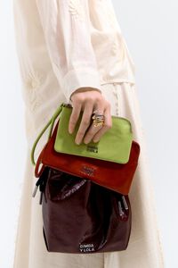 Monedero pequeño piel lima