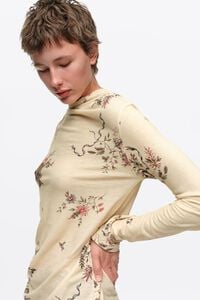 Camiseta de algod&oacute;n fruncida romantic sweet vainilla