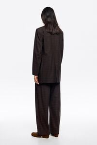 Chaqueta sastre cuadros café Chaqueta sastre cuadros café