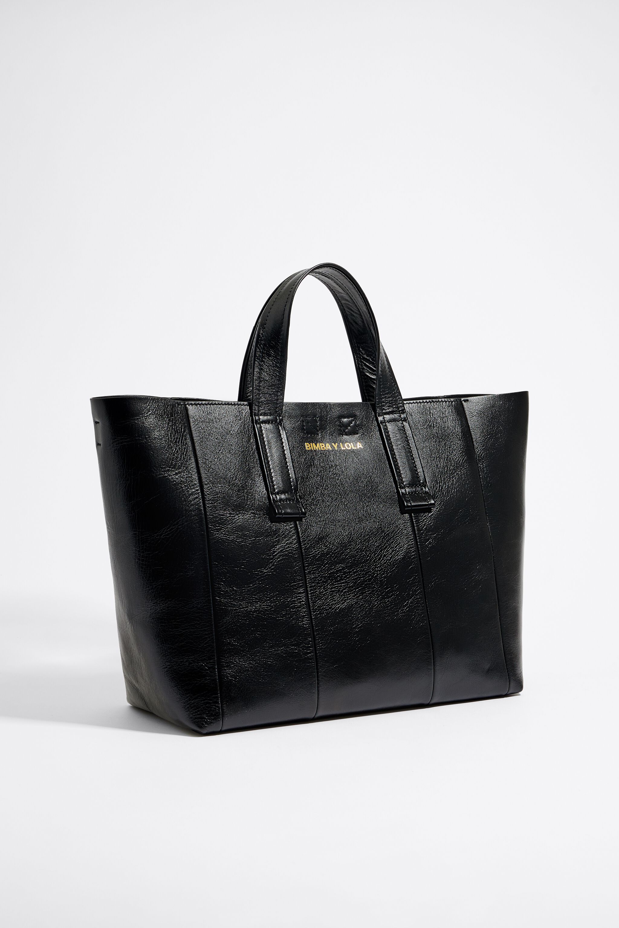 Bolsa shopper grande piel negra