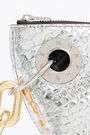 Silver leather trapezium minibag Silver leather trapezium minibag
