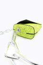 Bolso piel craquelada amarillo neón Bolso piel craquelada amarillo neón