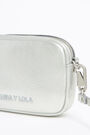 Minibolso piel plateado Minibolso piel plateado