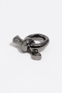 Metallic black knot scarf ring Metallic black knot scarf ring