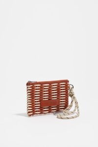 Tan leather coin purse