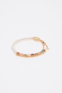 Pulsera perlas y cristales multicolor