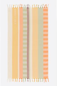 Toalla rayas dibujo horizontal y vertical amarilla