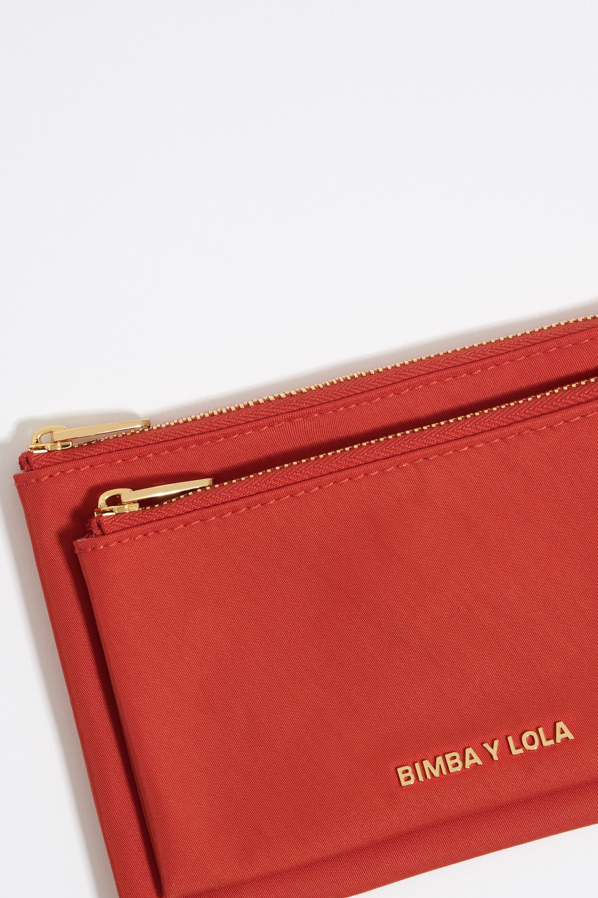 Cartera doble nylon coral