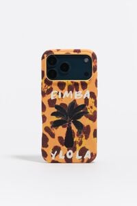 iPhone 17 Pro Max yellow palm tree rigid case