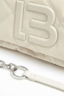 Bolso solapa S nylon acolchado marfil Bolso solapa S nylon acolchado marfil
