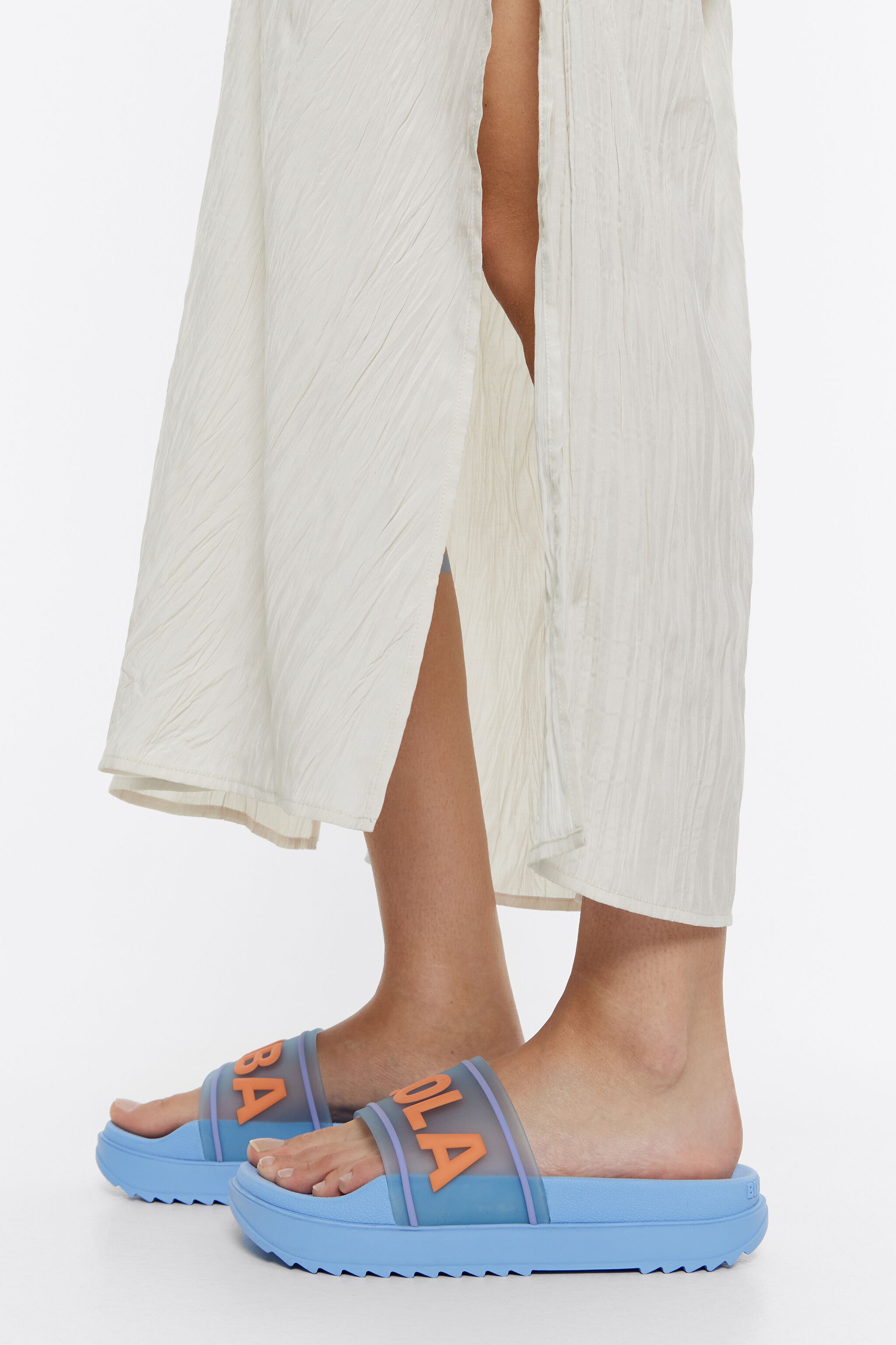Blue platform flip flop