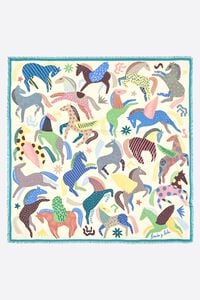 Mascada caballos con miniestampados de colores pastel Mascada caballos con miniestampados de colores pastel