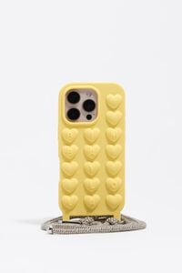 Yellow rope silicone iPhone 15 Pro case