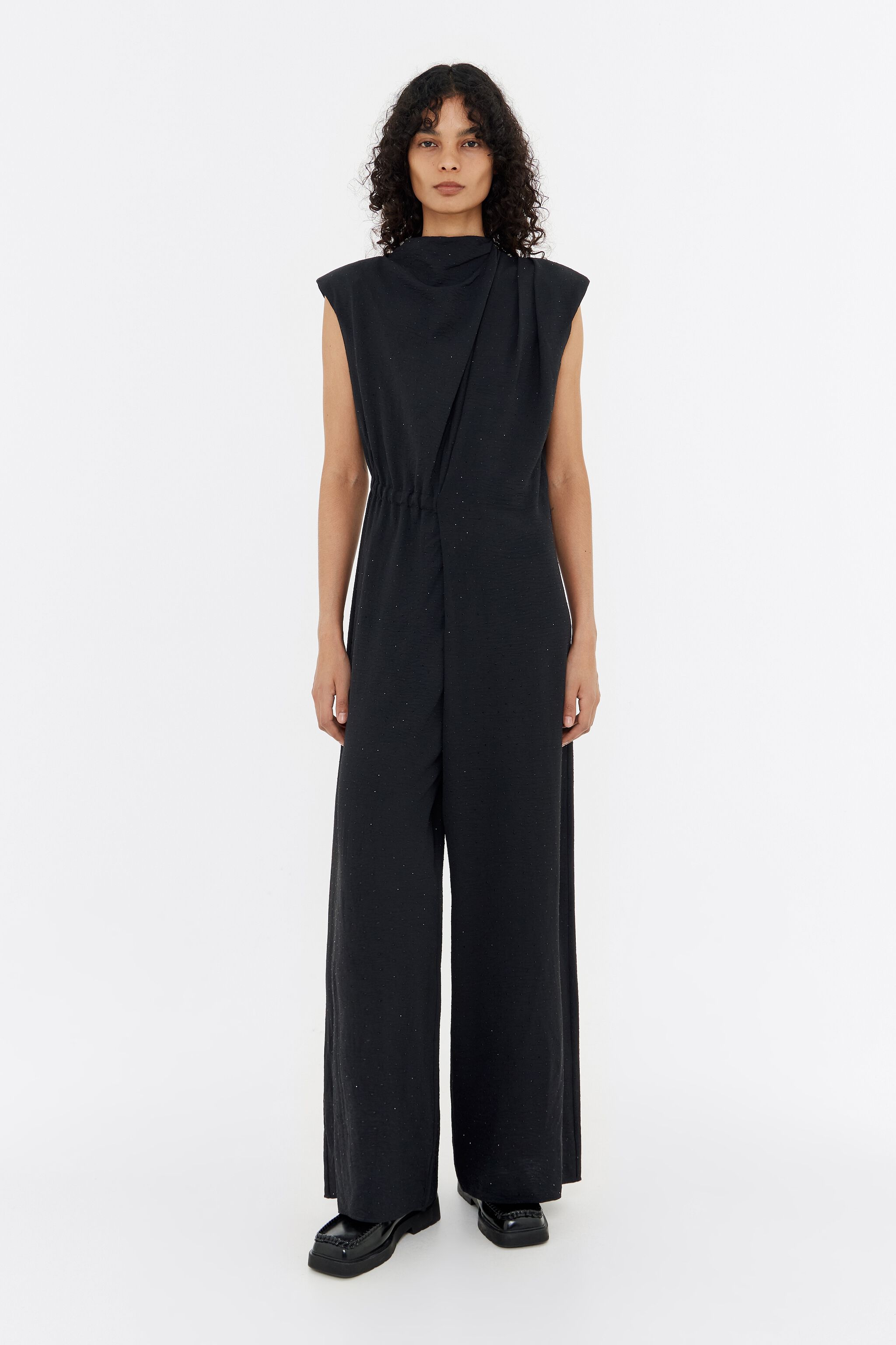 Jumpsuit largo piedras negro