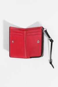 Black leather compact purse