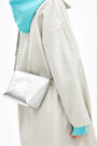 Bolso bandolera trapecio S piel plata Bolso bandolera trapecio S piel plata