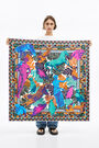 Orange floral collage scarf Orange floral collage scarf