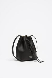 Small black leather Carlino bucket bag Small black leather Carlino bucket bag