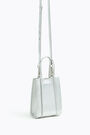 Minibolso tote piel plata Minibolso tote piel plata
