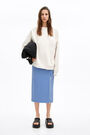 Falda midi vichy azul Falda midi vichy azul