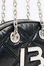 M black leather crossbody padded bag M black leather crossbody padded bag