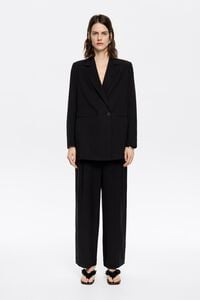 Chaqueta sastre cruzada negra Chaqueta sastre cruzada negra