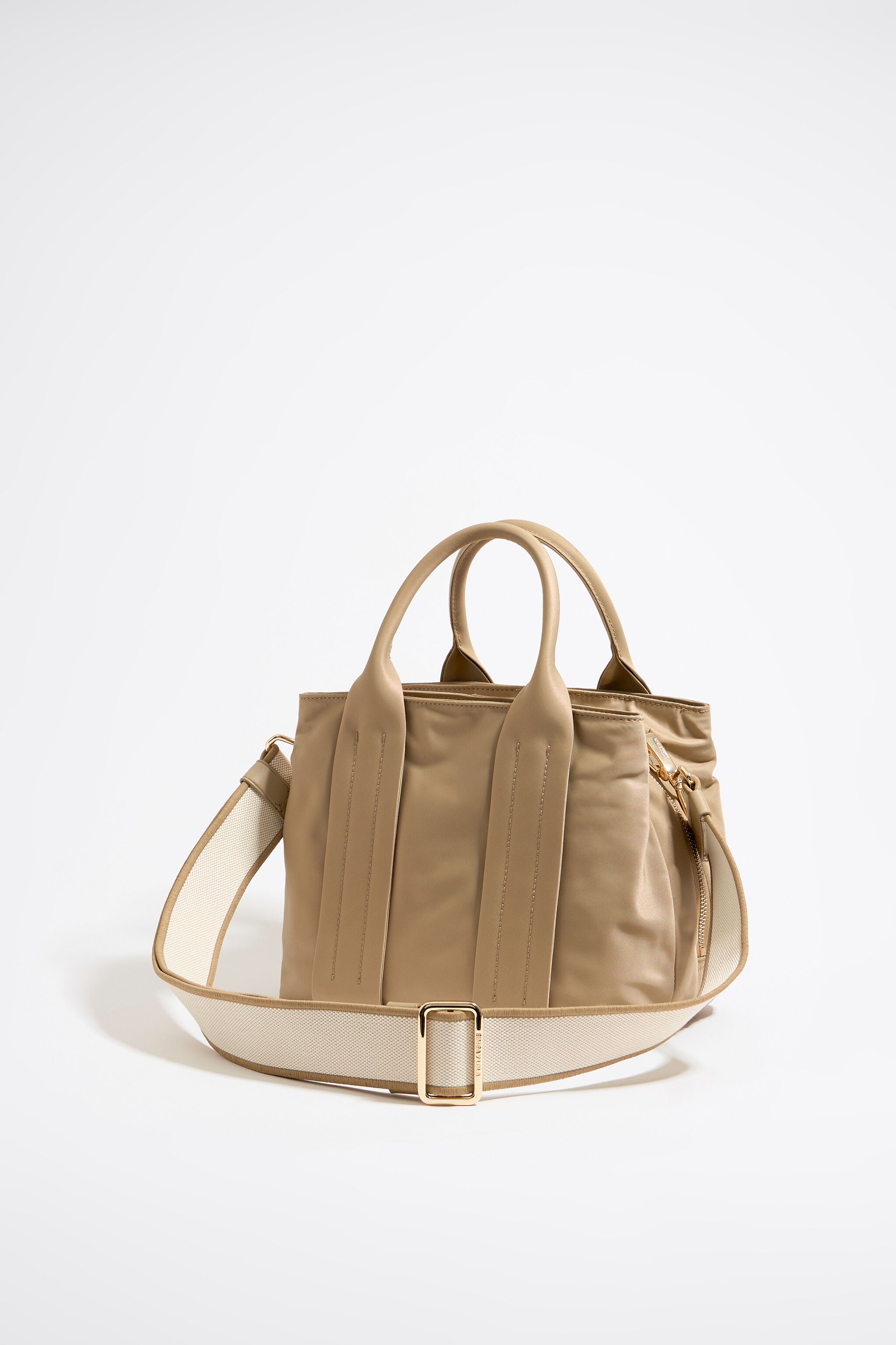 Bolsa de mano mediana nylon tostada