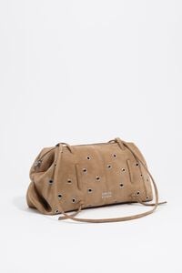 Bolsa Lolita mediana piel con tachuelas natural