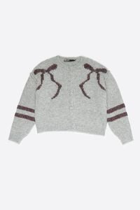 C&aacute;rdigan globo escarcha gris claro