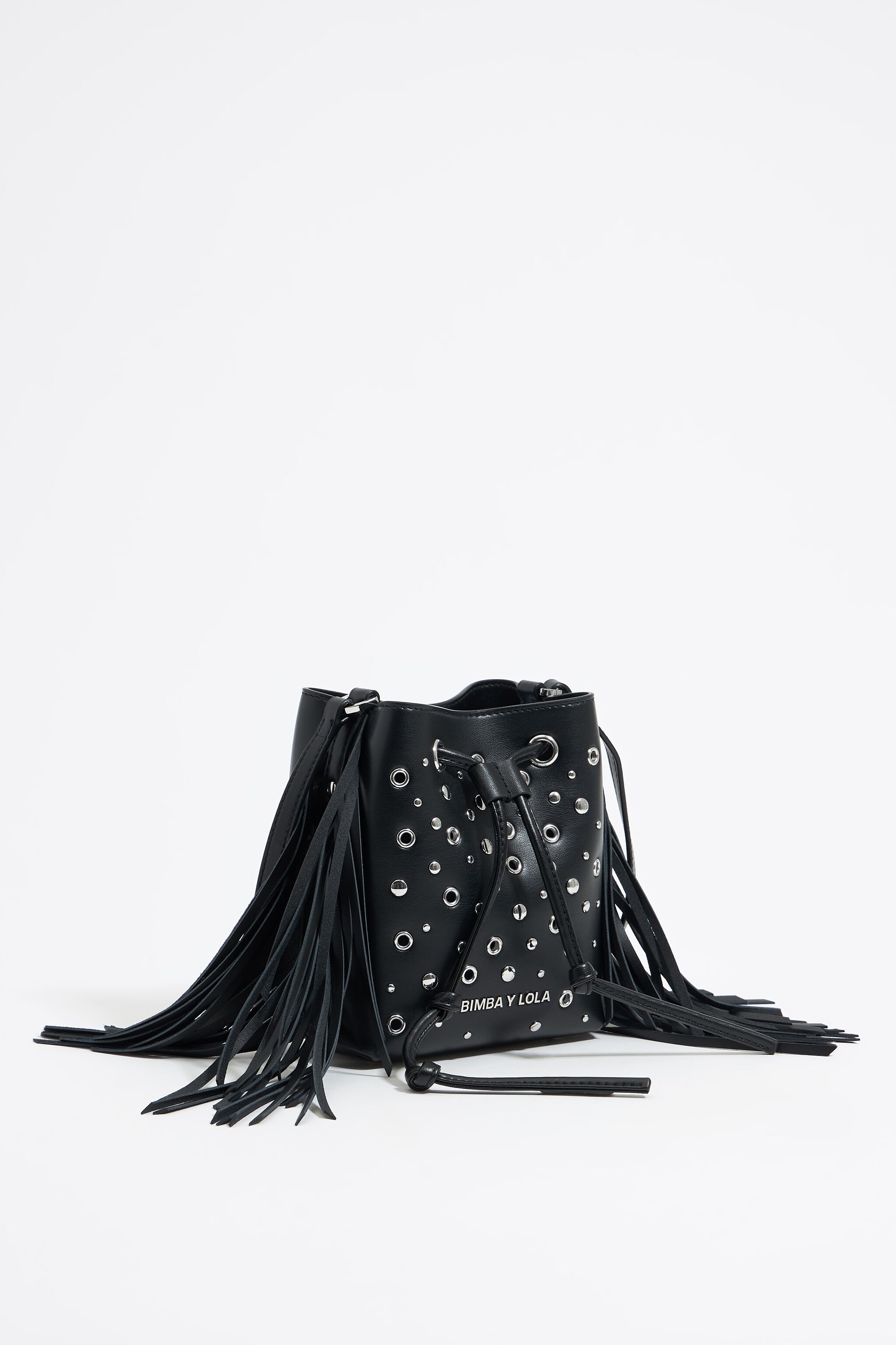 Black Grained leather - Mini Boston bag