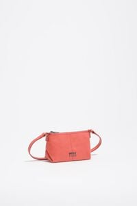 Bolsa bandolera micro piel coral