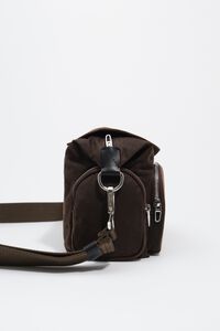Bolsa Pocket solapa grande encerada caf&eacute; oscuro