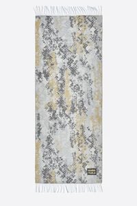 Ocher Snake print acrylic jacquard shawl