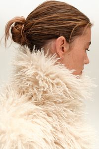 Ivory oversize fur vest