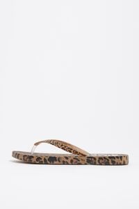 Natural Leopard flip-flop