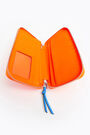 Neon orange croc book wallet Neon orange croc book wallet