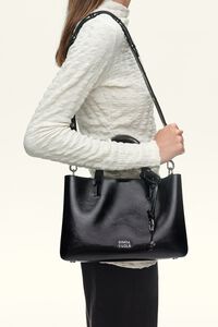 Bolsa tote Chihuahua mediana piel negra