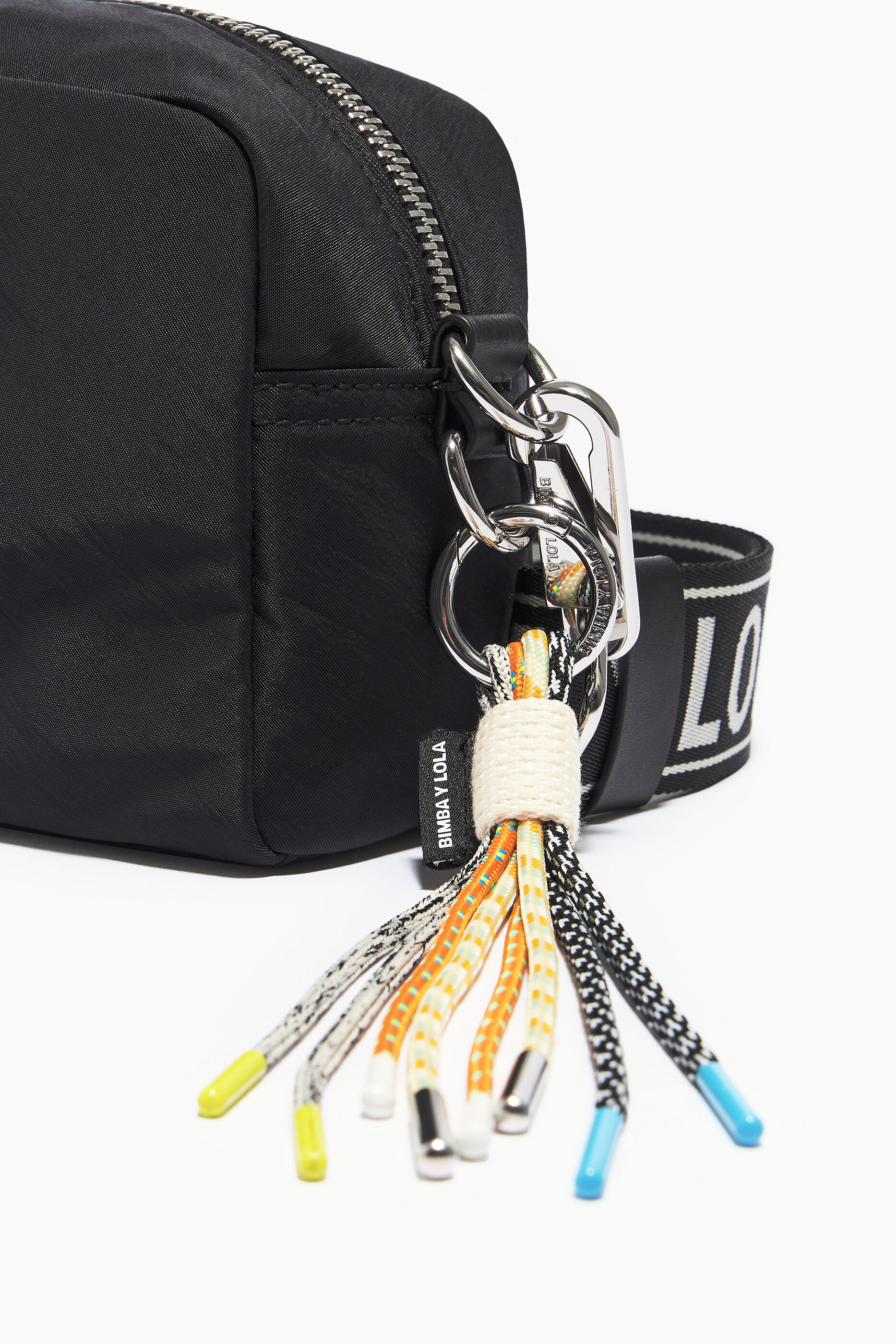 Bolso bandolera S nylon negro