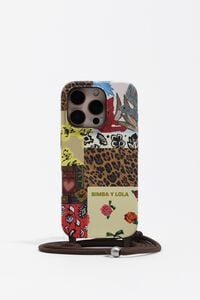 Funda rígida iPhone 16 Pro patchwork con cabo