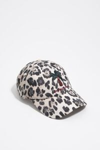 Gorra algod&oacute;n lavada leopardo palmera
