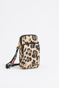 Beige Leopard print nylon phone case