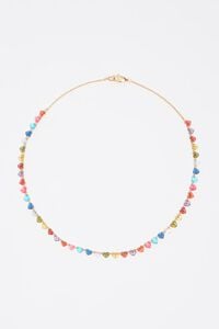 Collar minicorazones cristal multicolor