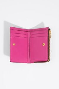 Dark tan leather compact purse