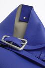 Bolso saca L piel azul tinta Bolso saca L piel azul tinta