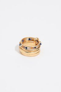 Aged gold textured ring