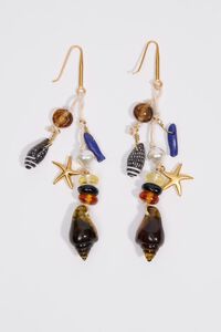 Aretes estrella y caracoles &aacute;mbar