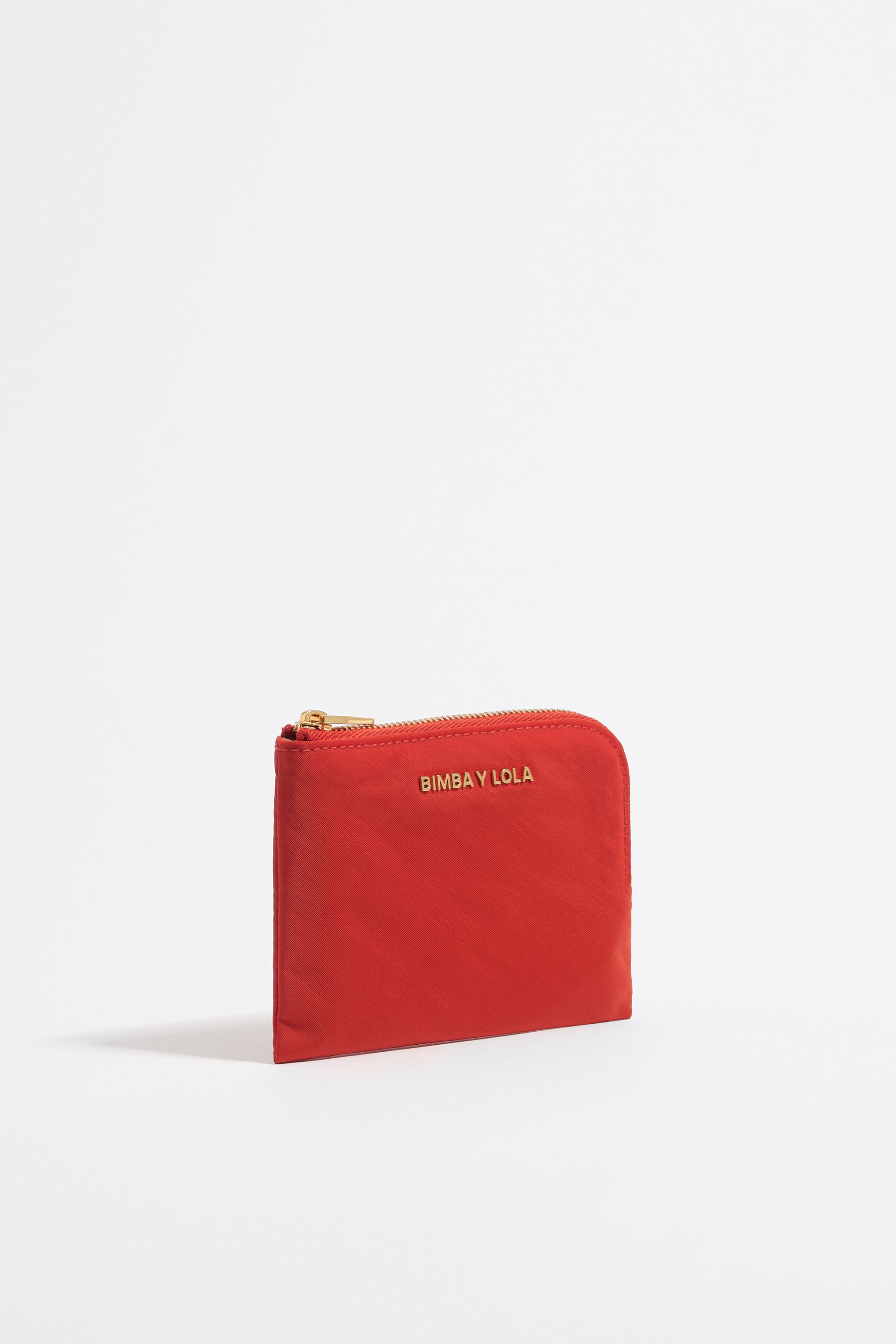 Coral nylon coin purse