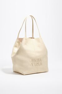 Bolsa de hombro grande marfil