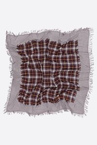 Mascada patchwork marco estampado escoc&eacute;s