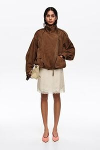 Falda mini encaje marfil